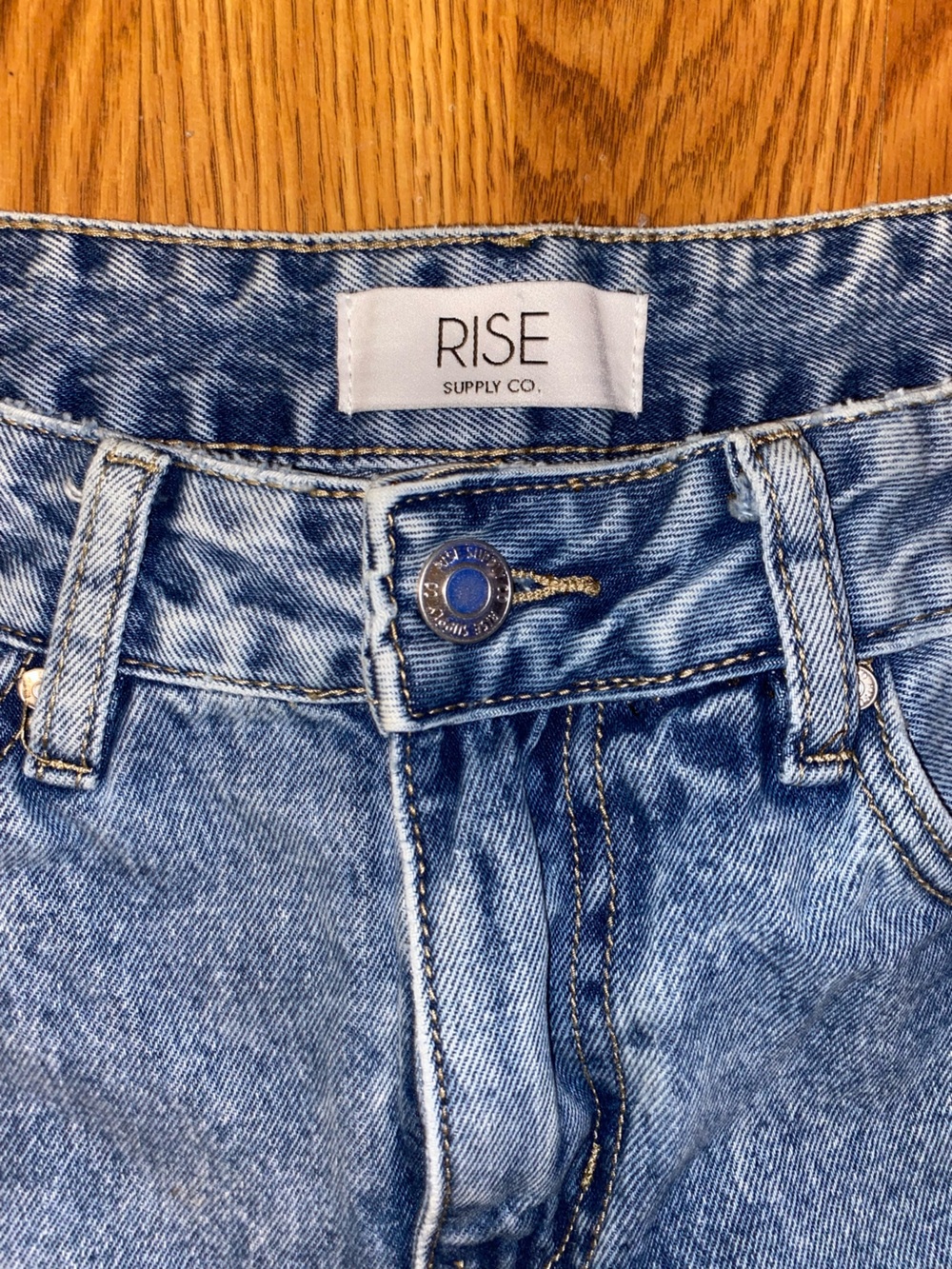 RISE Supply Co. | Light Blue Star Patch Jeans | Size 9 - Picture 4 of 8